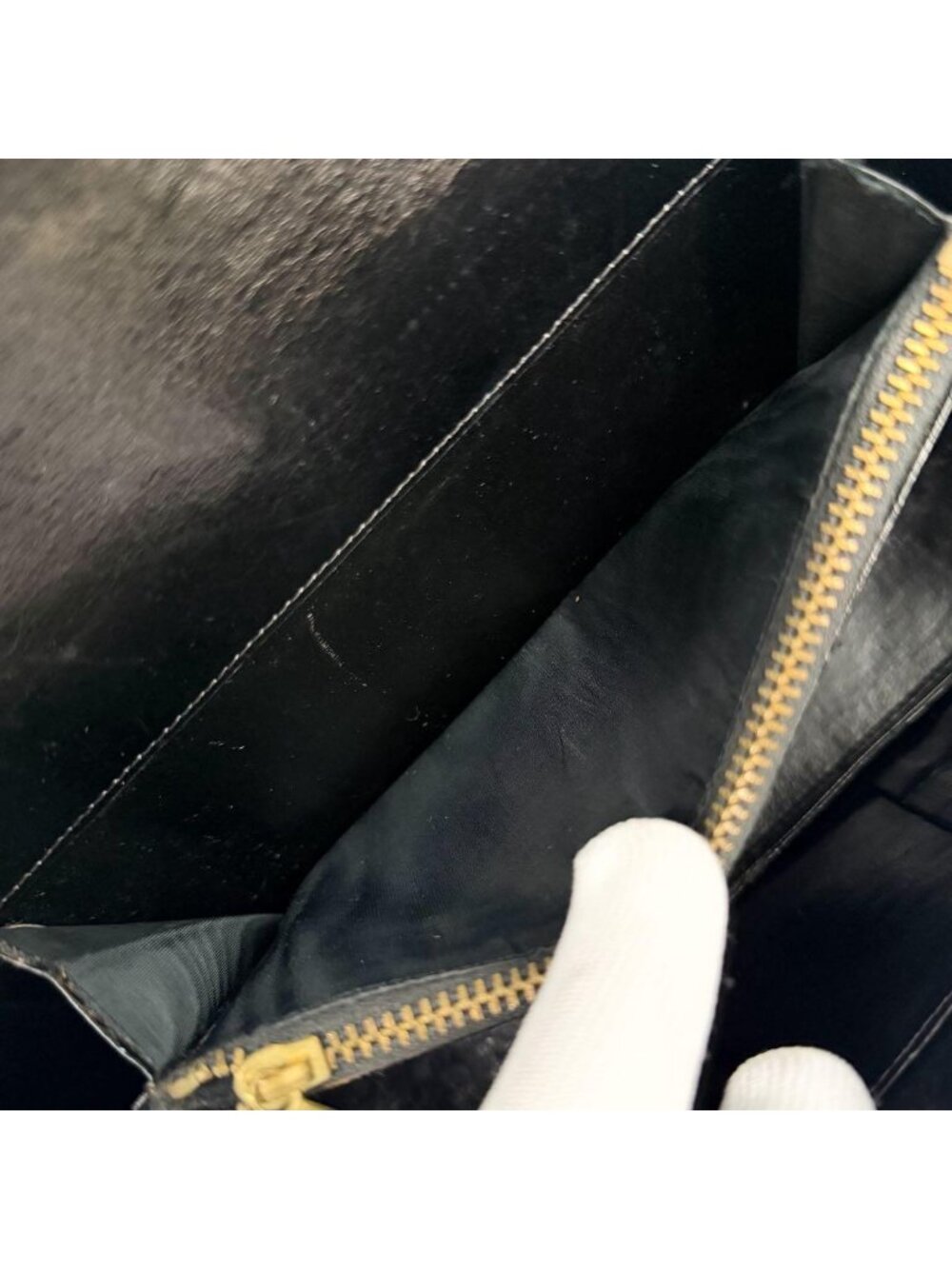 Gucci Vintage Handbag Black GG Interlocking - Picture 12 of 15